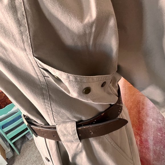 VTG 📌80s Button Down Dress with 3/4 Sleeves and Pockets - Picture 8 of 16